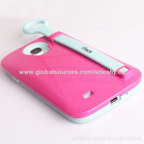 TPU+PC case with kickstand design for Samsung Galaxy S4/i9500, protects your mobiles from falling